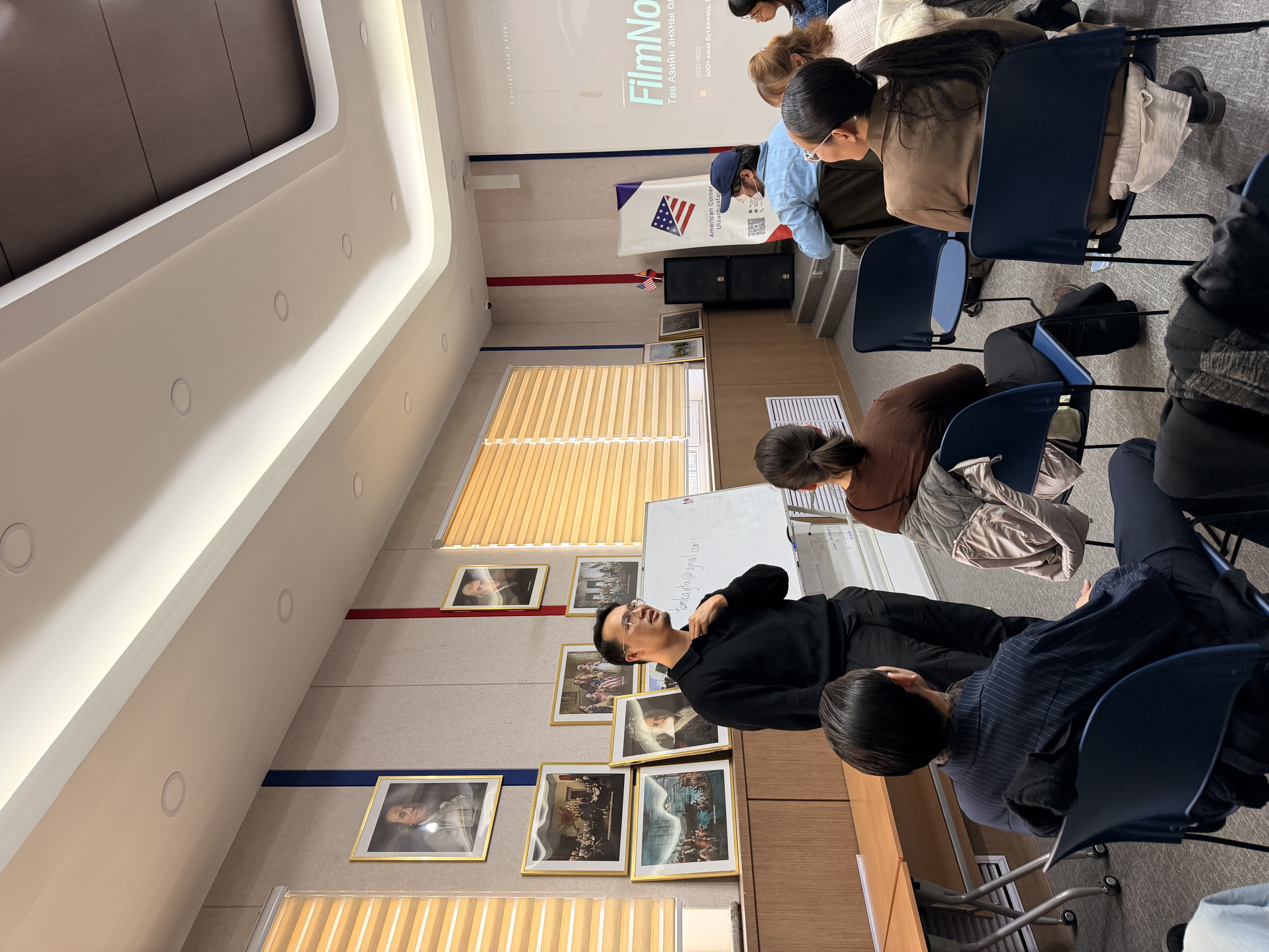 Filmmakers pitch training session before Gobi train departure