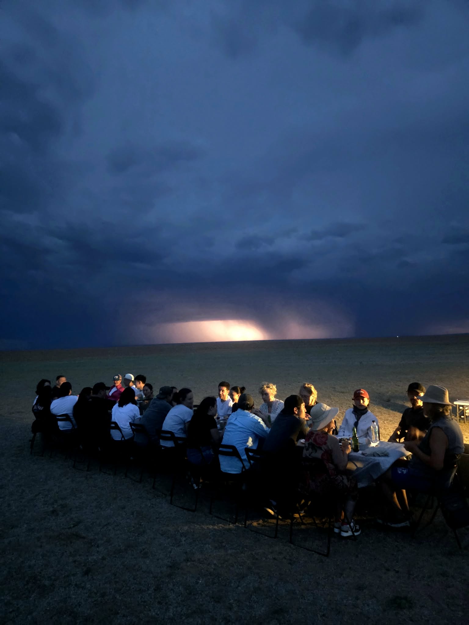 Gathering under the stars in the Gobi desert
